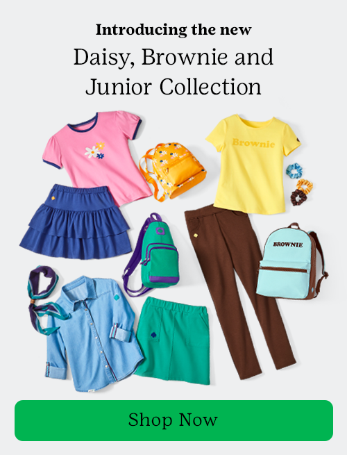 Introducing the new Daisy, Brownie & Junior Collection. Shop Now.